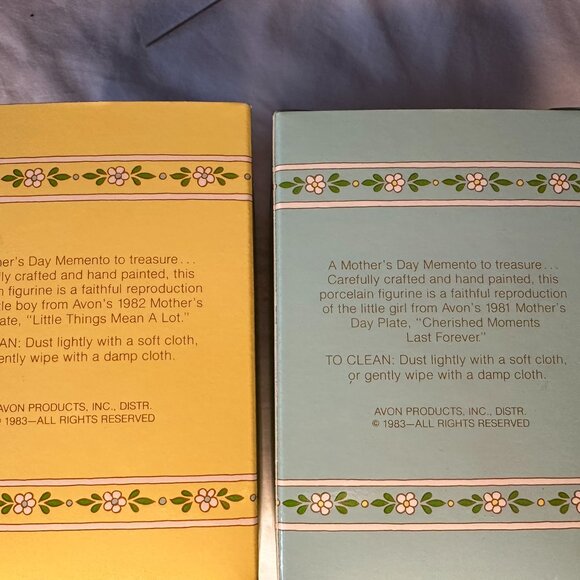 Vintage 1983 Set of Avon Mother's Day Figurines/Love is a Song for Mother Plate - Picture 16 of 16